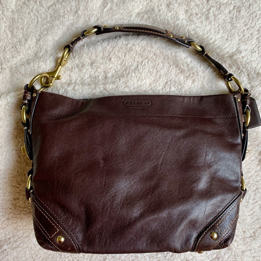 Brown Leather Coach Purse